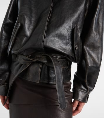Belted leather jacket | Magda Butrym