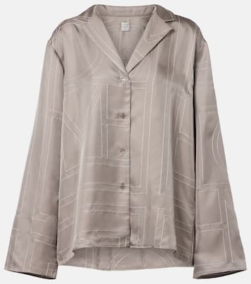 Logo silk twill pajama shirt | Toteme