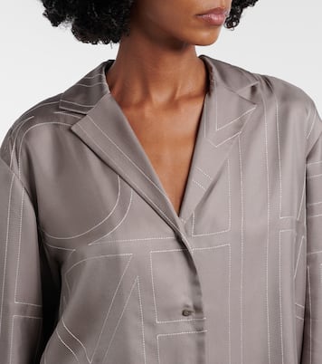 Logo silk twill pajama shirt | Toteme