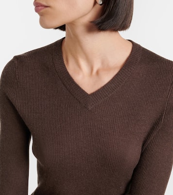 Ribbed-knit cashmere and silk sweater | Vince