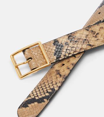 Gabriele snake-print leather belt | Nili Lotan