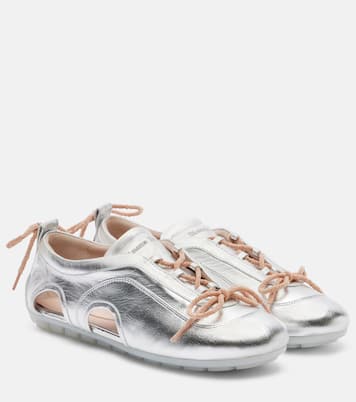 Cutout metallic leather sneakers | Simone Rocha