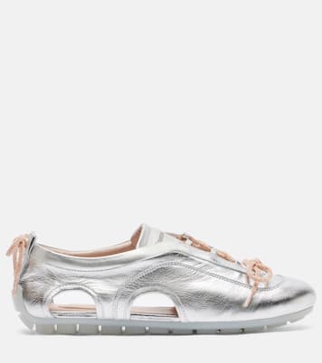 Cutout metallic leather sneakers | Simone Rocha