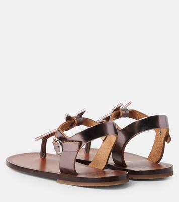 Glitter metallic leather sandals | PèPè
