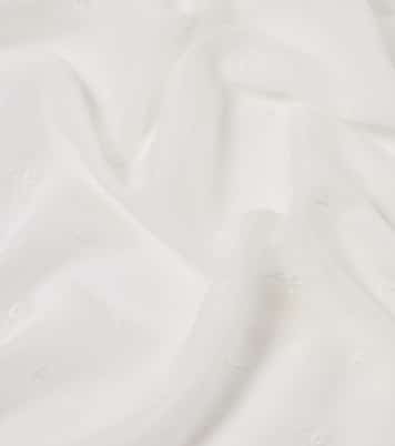 Embroidered silk, wool and cotton-blend scarf | Magda Butrym