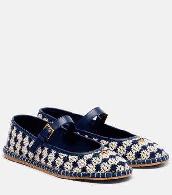 La Cruisette crochet Mary Jane flats | Valentino Garavani