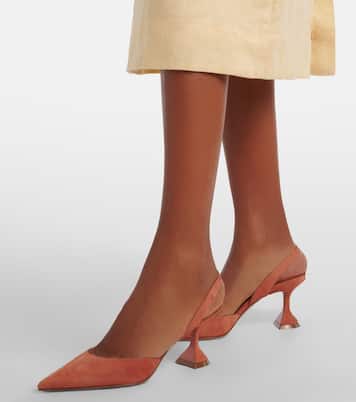 Slingback-Pumps Holli aus Veloursleder | Amina Muaddi