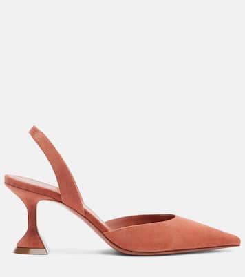 Slingback-Pumps Holli aus Veloursleder | Amina Muaddi
