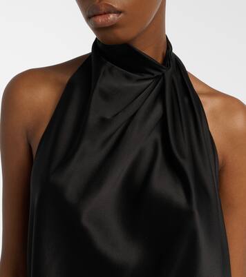 Halterneck silk satin top | The Sei
