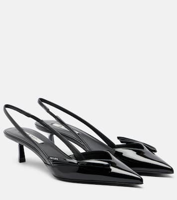 Slingback-Pumps aus Lackleder | Prada