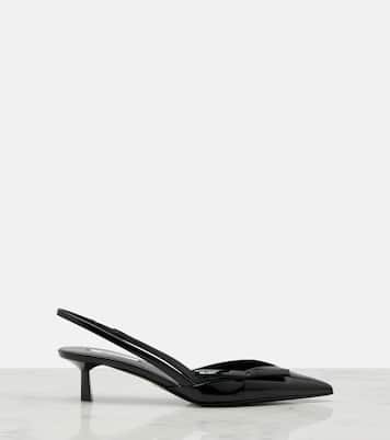Slingback-Pumps aus Lackleder | Prada