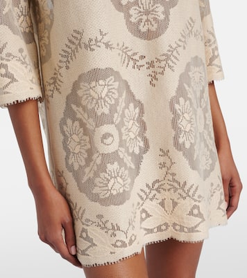 VGold floral cotton-blend tunic | Valentino