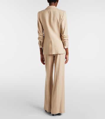 Pleated wide-leg pants | Veronica Beard