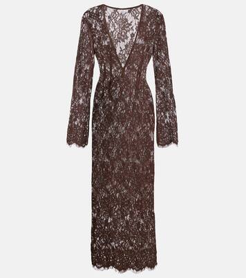 Millie cotton and silk lace maxi dress | Bananhot