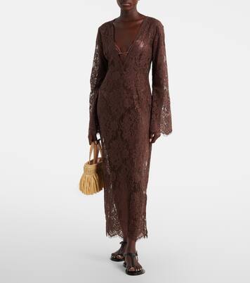 Millie cotton and silk lace maxi dress | Bananhot