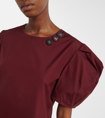 Puff-sleeve cotton poplin minidress | 'S Max Mara