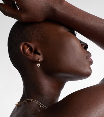 Lettre De Mini Cœur 18kt gold single hoop earring with diamonds | Sophie Bille Brahe