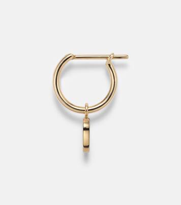 Lettre De Mini Cœur 18kt gold single hoop earring with diamonds | Sophie Bille Brahe