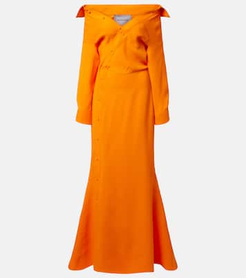 Off-shoulder silk gown | Balenciaga