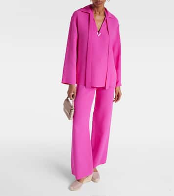 Espadrille-Wedges Rockstud Double 85 aus Leder | Valentino Garavani