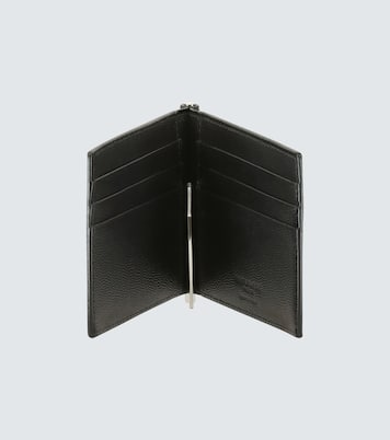 Grain leather wallet with money clip | Saint Laurent