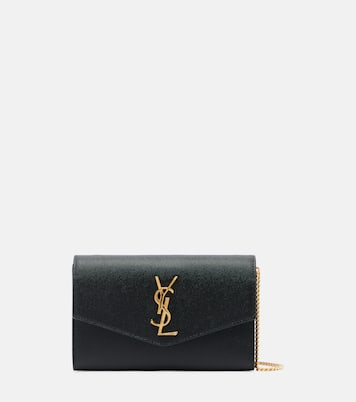 Uptown leather wallet on chain | Saint Laurent