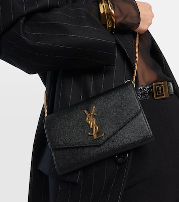 Uptown leather wallet on chain | Saint Laurent