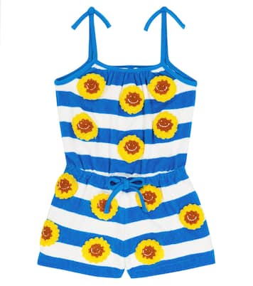 Crochet-embellished cotton jumpsuit | Stella McCartney Kids