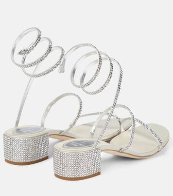 Sandalen Cleo 45 aus Satin mit Kristallen | Rene Caovilla