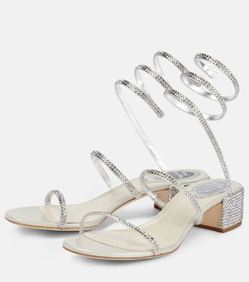 Sandalen Cleo 45 aus Satin mit Kristallen | Rene Caovilla