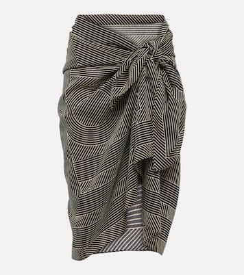 Pareo de algodón y seda con monograma | Toteme