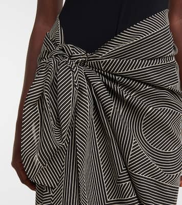 Pareo de algodón y seda con monograma | Toteme