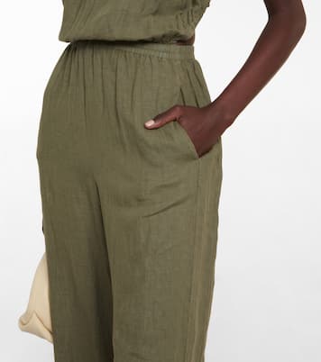 Vivi cutout linen jumpsuit | Velvet