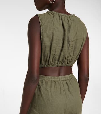 Vivi cutout linen jumpsuit | Velvet