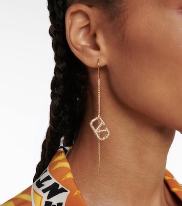 VLogo Signature embellished earrings | Valentino