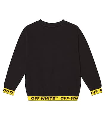 Logo cotton jersey sweatshirt | Off-White Kids
