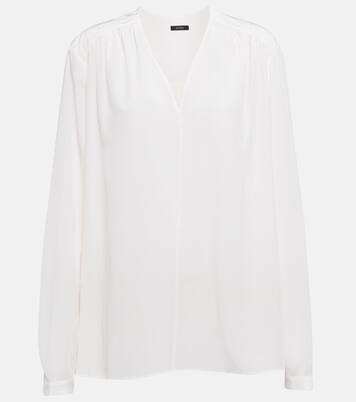 V-neck silk blouse | Joseph