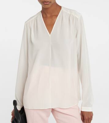 V-neck silk blouse | Joseph