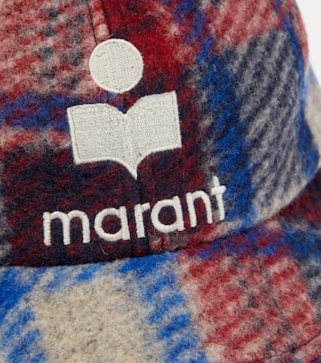 Tyron checked wool-blend baseball cap | Isabel Marant
