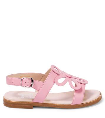 Flower-embellished leather sandals | Il Gufo