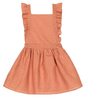 Hebe polka dot linen and cotton pinafore skirt | La Coqueta