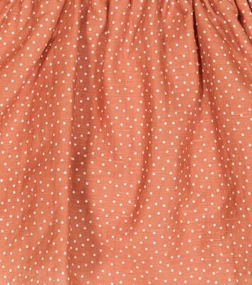 Hebe polka dot linen and cotton pinafore skirt | La Coqueta