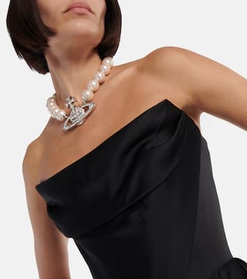 Off-Shoulder-Robe aus Satin | Vivienne Westwood