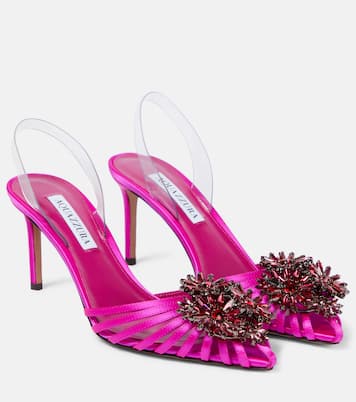 Verzierte Slingback-Pumps Crystal Margarita | Aquazzura
