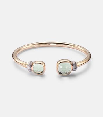 Jonc Nudo en or rose 18 ct, prasiolite et diamants | Pomellato