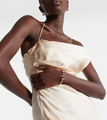 Jonc Nudo en or rose 18 ct, prasiolite et diamants | Pomellato