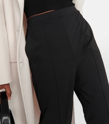 Pantalon droit Leisure Calca à taille haute en soie | Max Mara