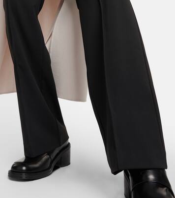 Pantalon droit Leisure Calca à taille haute en soie | Max Mara