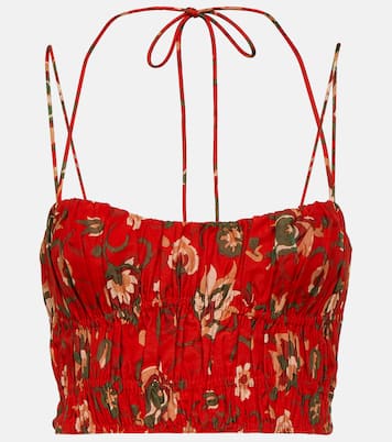 Top Reyes in cotone e seta con stampa | SIR