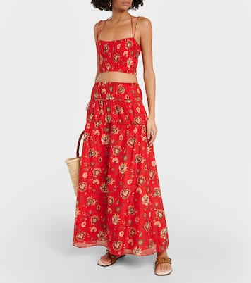 Top Reyes in cotone e seta con stampa | SIR